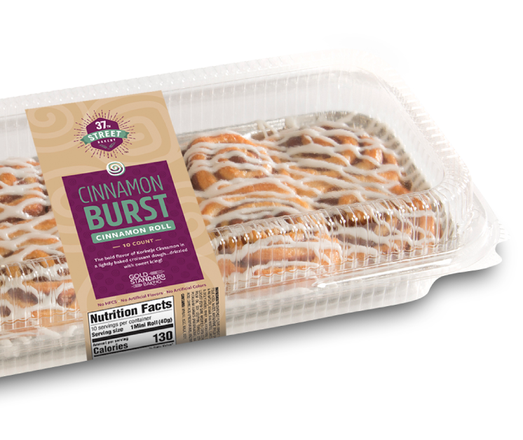 Cinnamon Burst Roll with Label